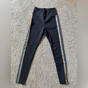 Spiritual Gangster black striped sculpt legging | size S